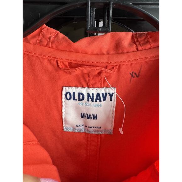 Old Navy Women's Rebellion Red Anorak Hooded Long Sleeve Jacket Size Medium - Picture 4 of 6